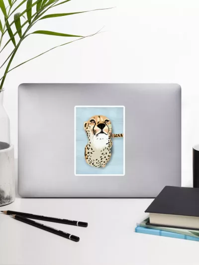 Pegatina Guepardo Ilustrado