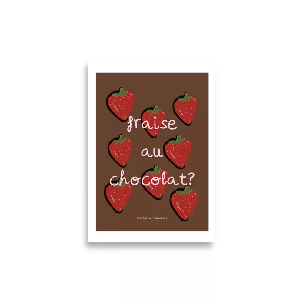 Lámina decorativa ¿Fresas con chocolate? - Mate - Imagen 3