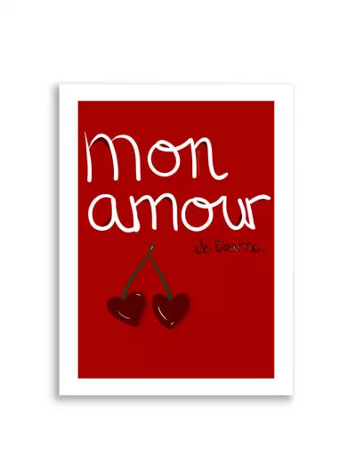 Lámina decorativa Mon Amour
