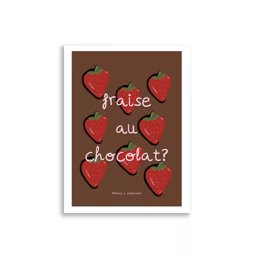 Lámina decorativa ¿Fresas con chocolate?