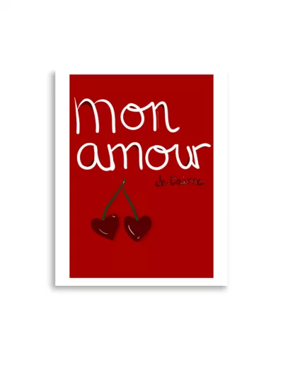Póster brillante Mon amour
