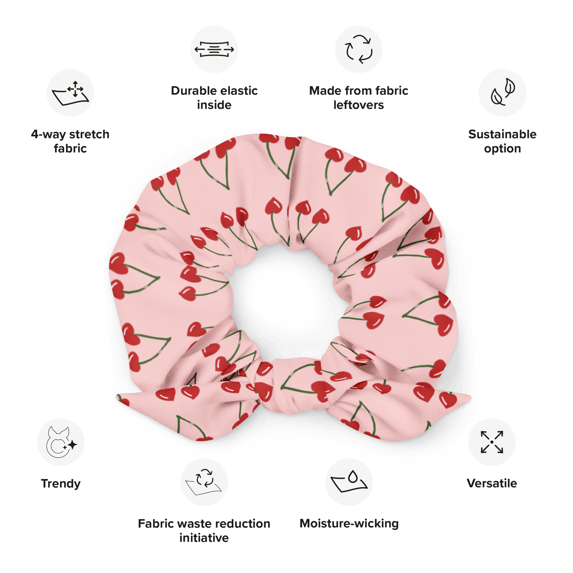 Coletero reciclado rosa Cerezas - Imagen 2