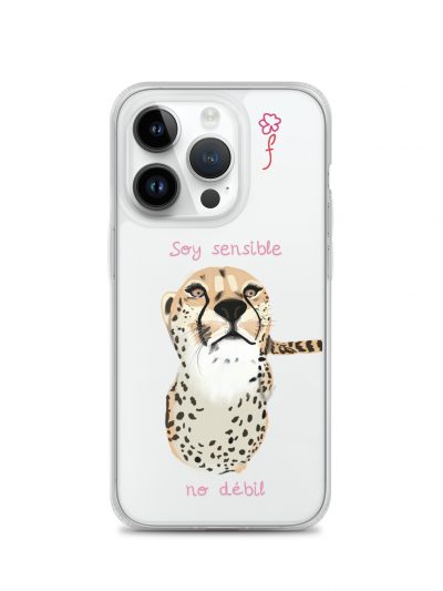 Funda transparente para iPhone Guepardo