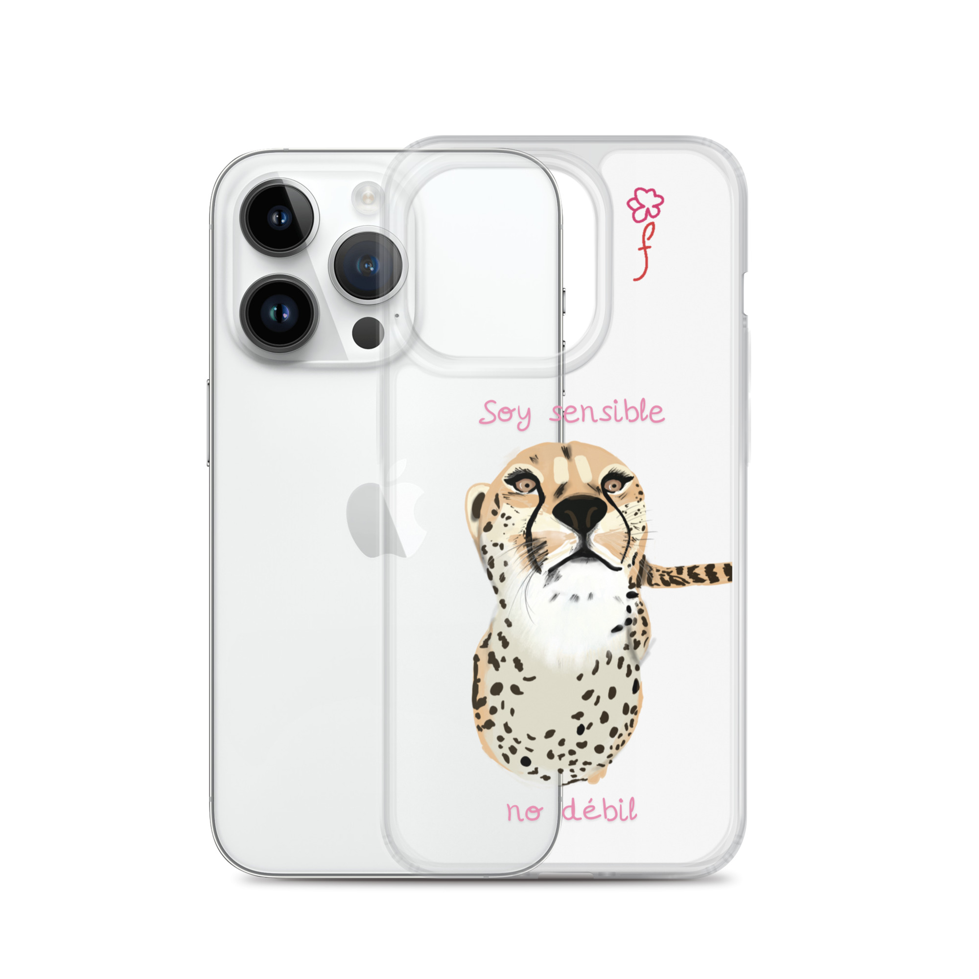 Funda transparente para iPhone Guepardo