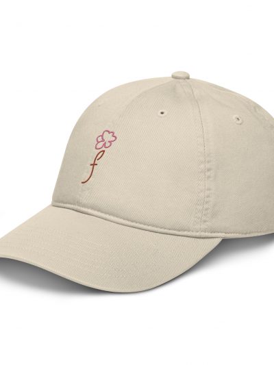 gorra algodon organico logo florece