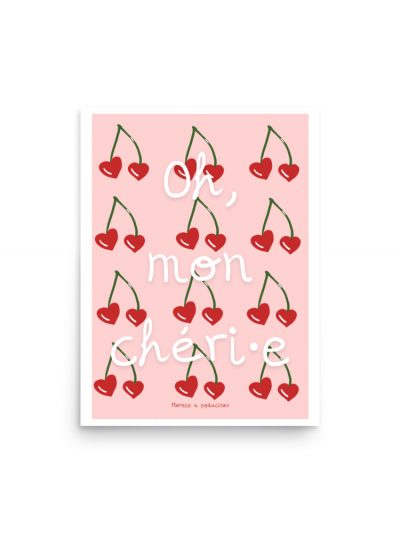 Póster brillante Oh, mon chéri·e