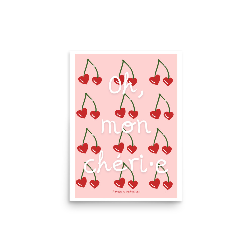 Póster brillante Oh, mon chéri·e