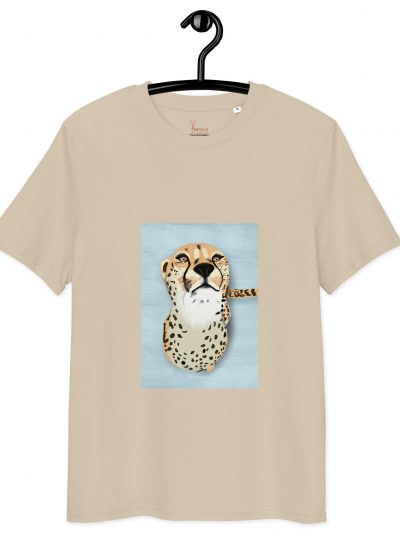 Camiseta Guepardo Algodón Orgánico Unisex beige