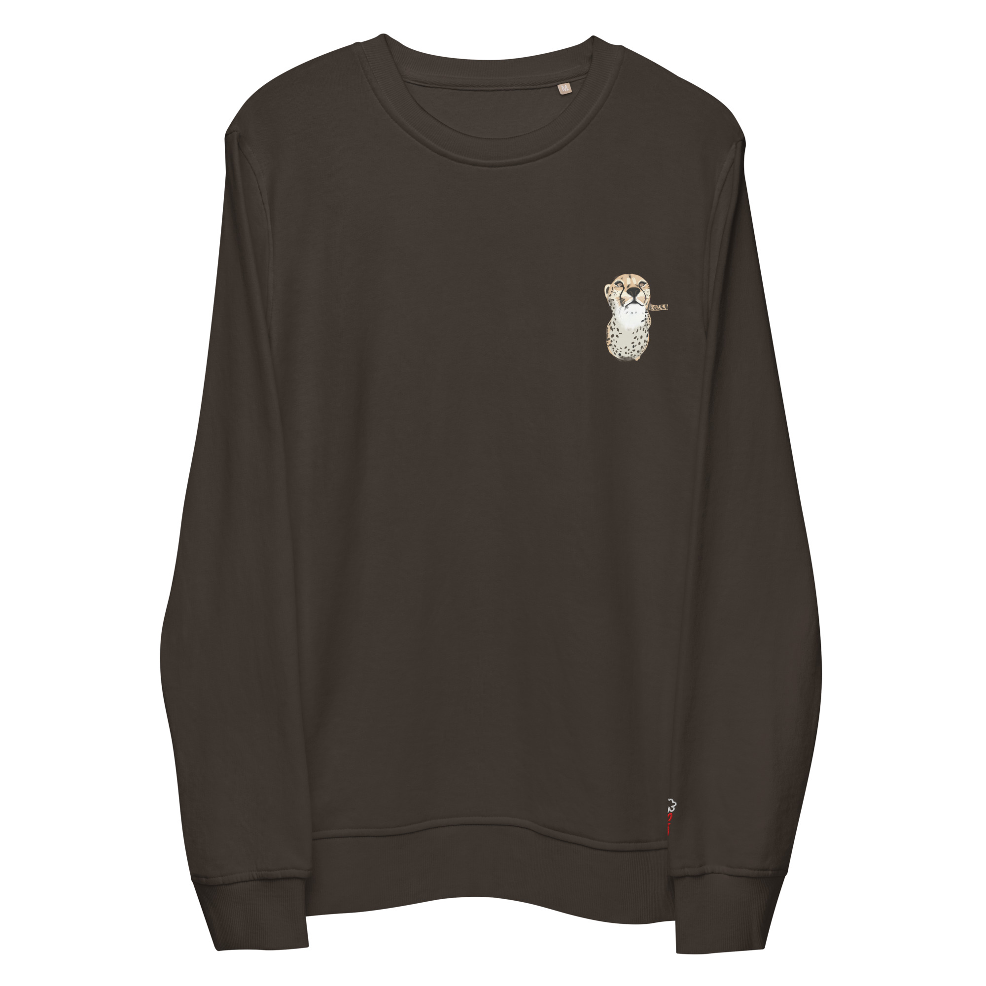 Sudadera orgánica Unisex Mini Guepardo marron