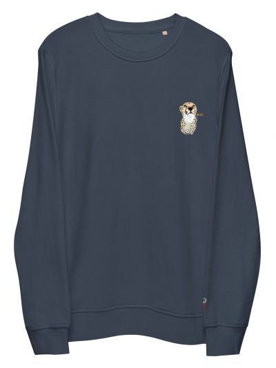 Sudadera orgánica Unisex Mini Guepardo navy