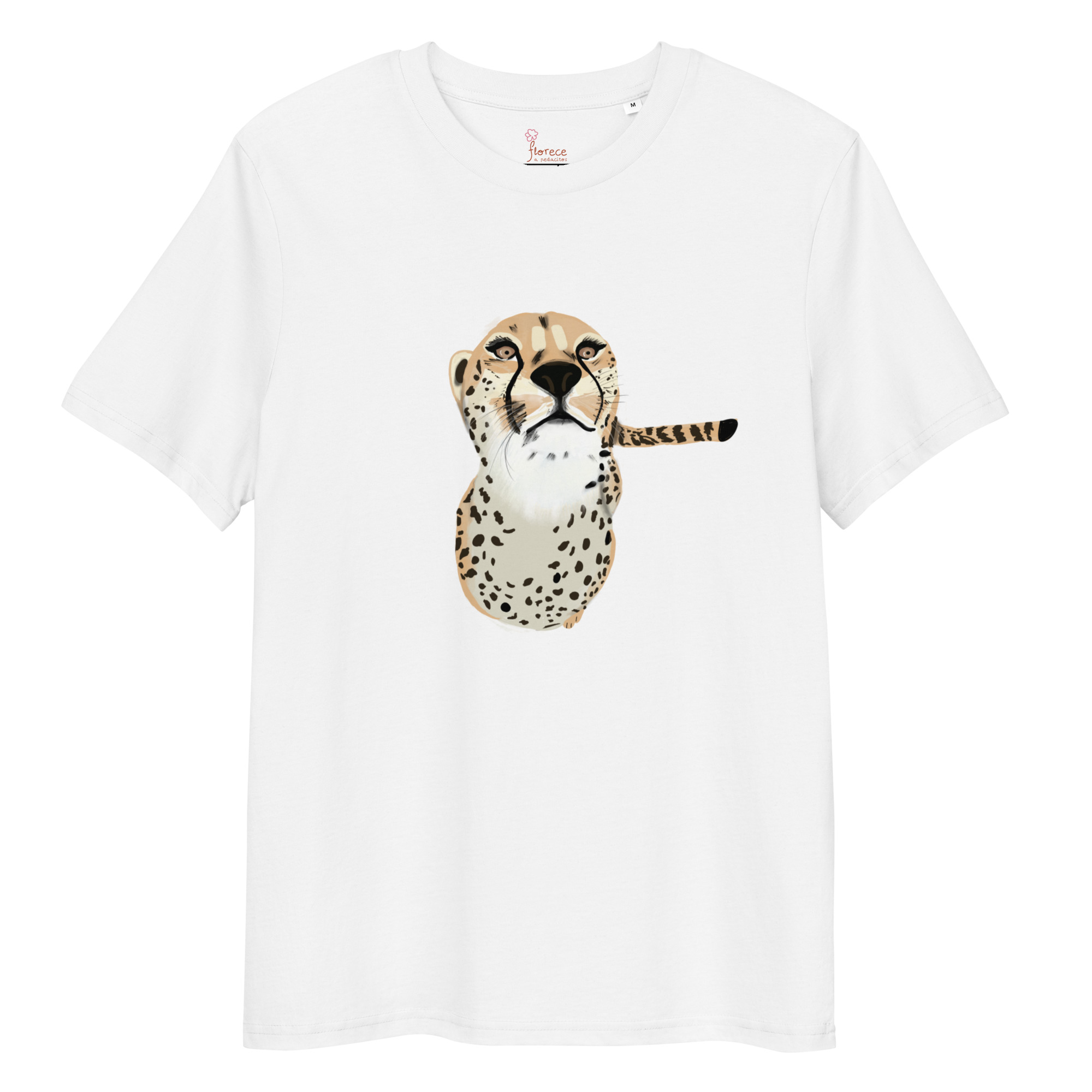 Camiseta de Algodón Orgánico Guepardo Sin fondo, unisex - Imagen 3