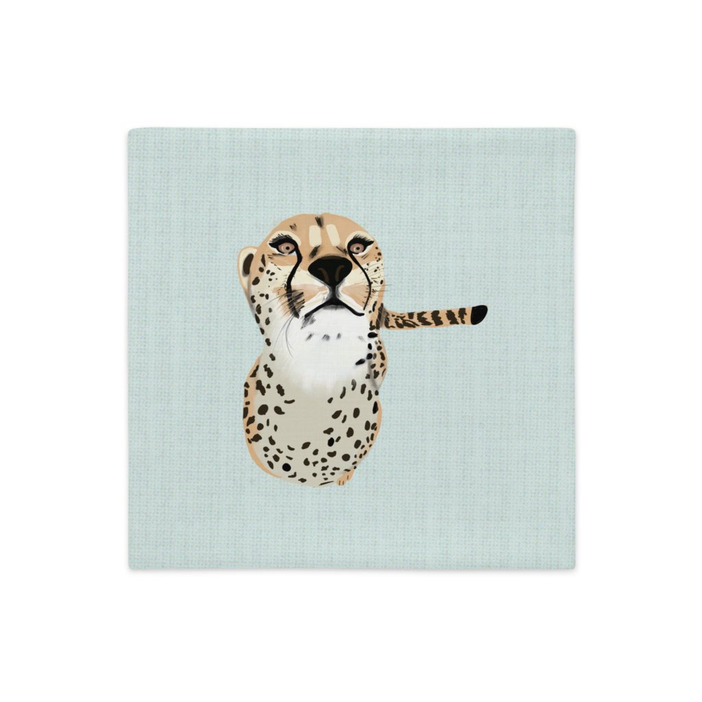 Funda de cojín menta Guepardo