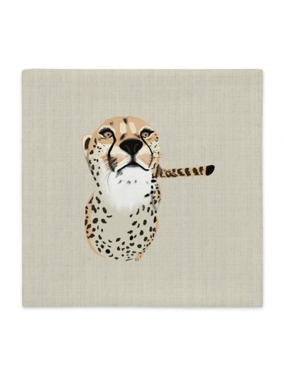 Funda de cojín beige Guepardo