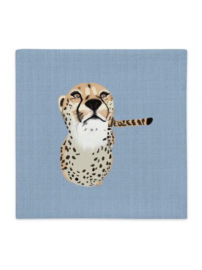 Funda de cojín azul Guepardo