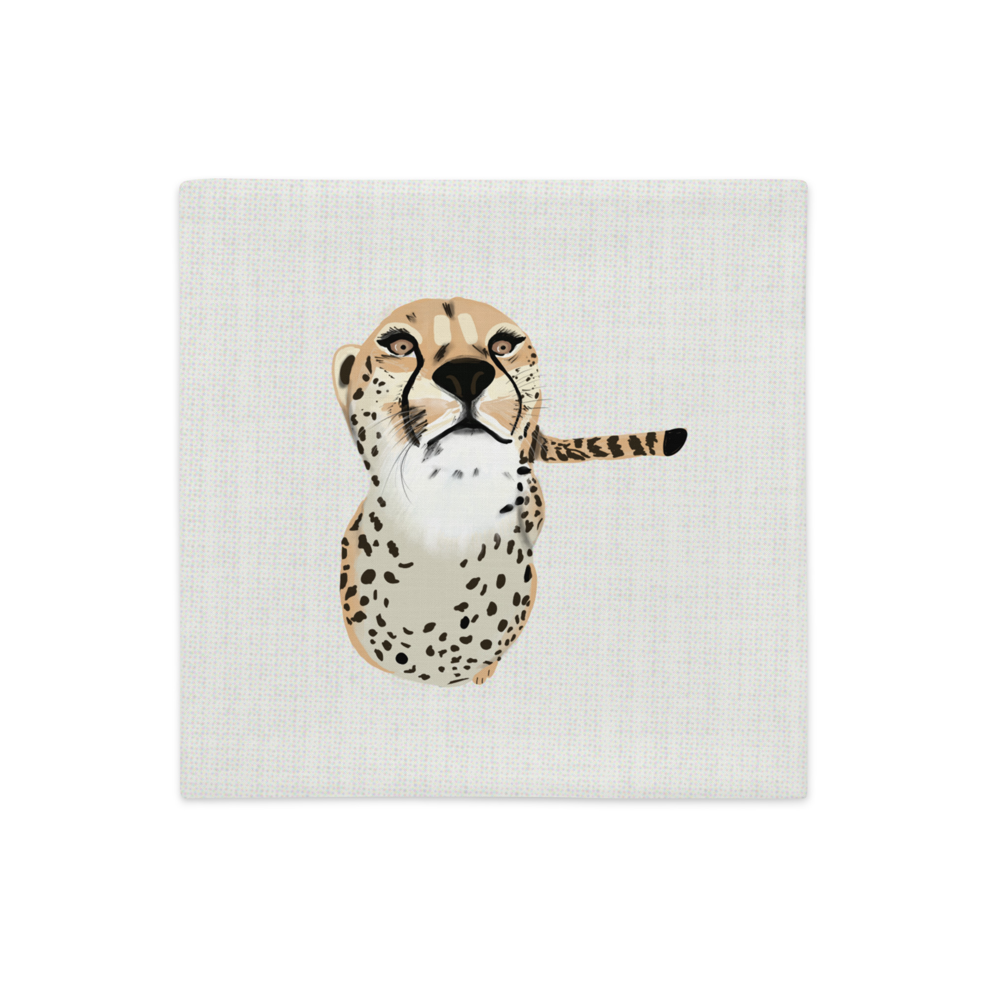 Funda de cojín blanco roto Guepardo