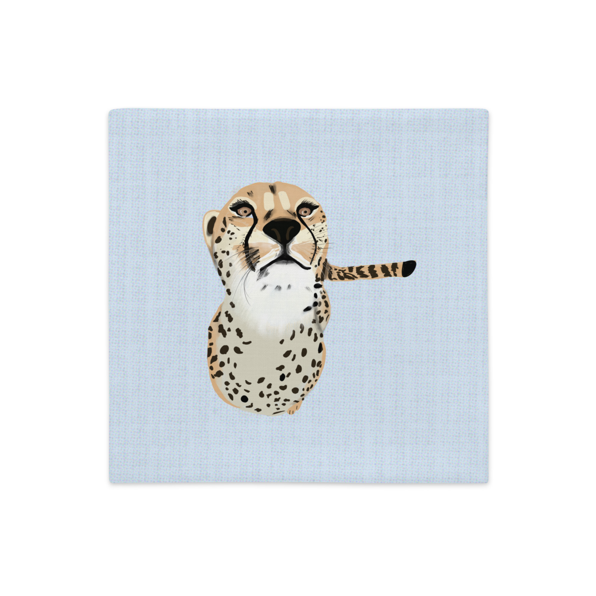 Funda de cojín celeste Guepardo - Imagen 4