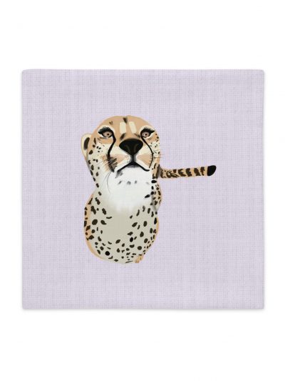 Funda de cojín lila Guepardo