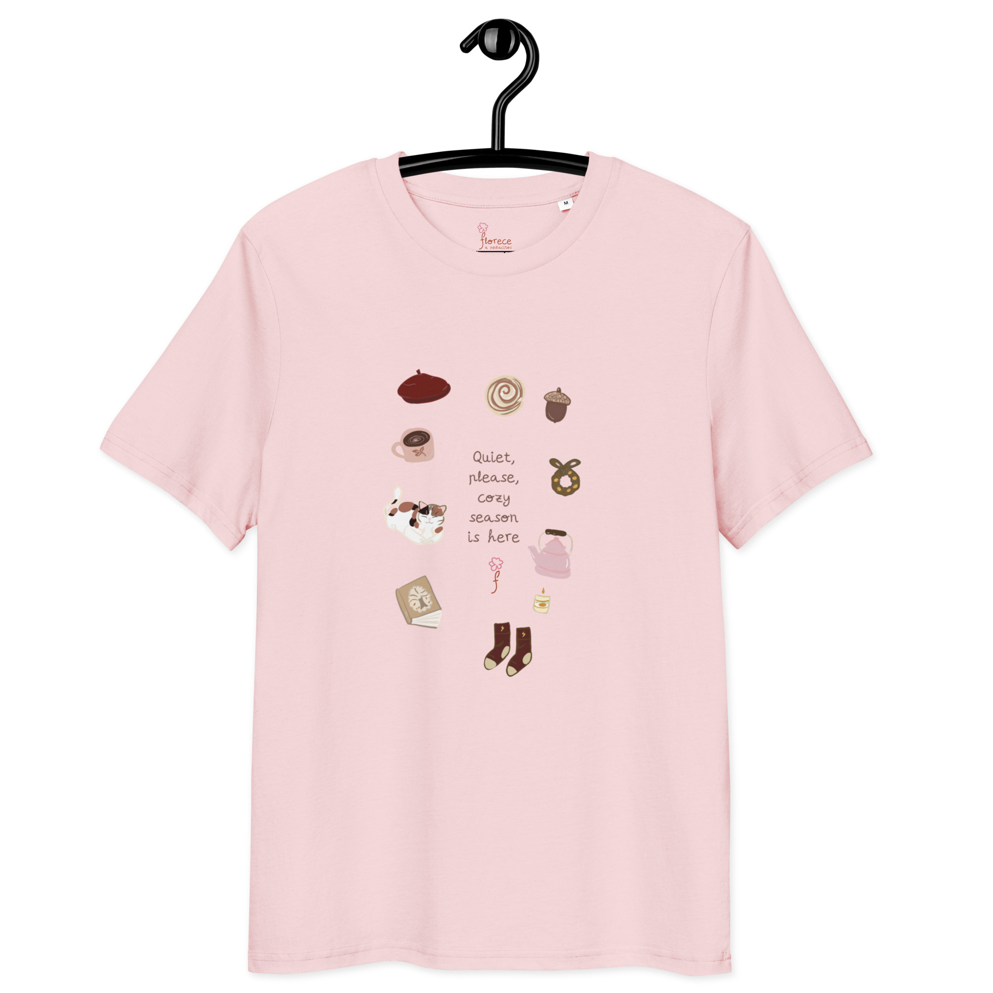 Camiseta de algodón orgánico unisex Quiet, cozy season is here - Imagen 3