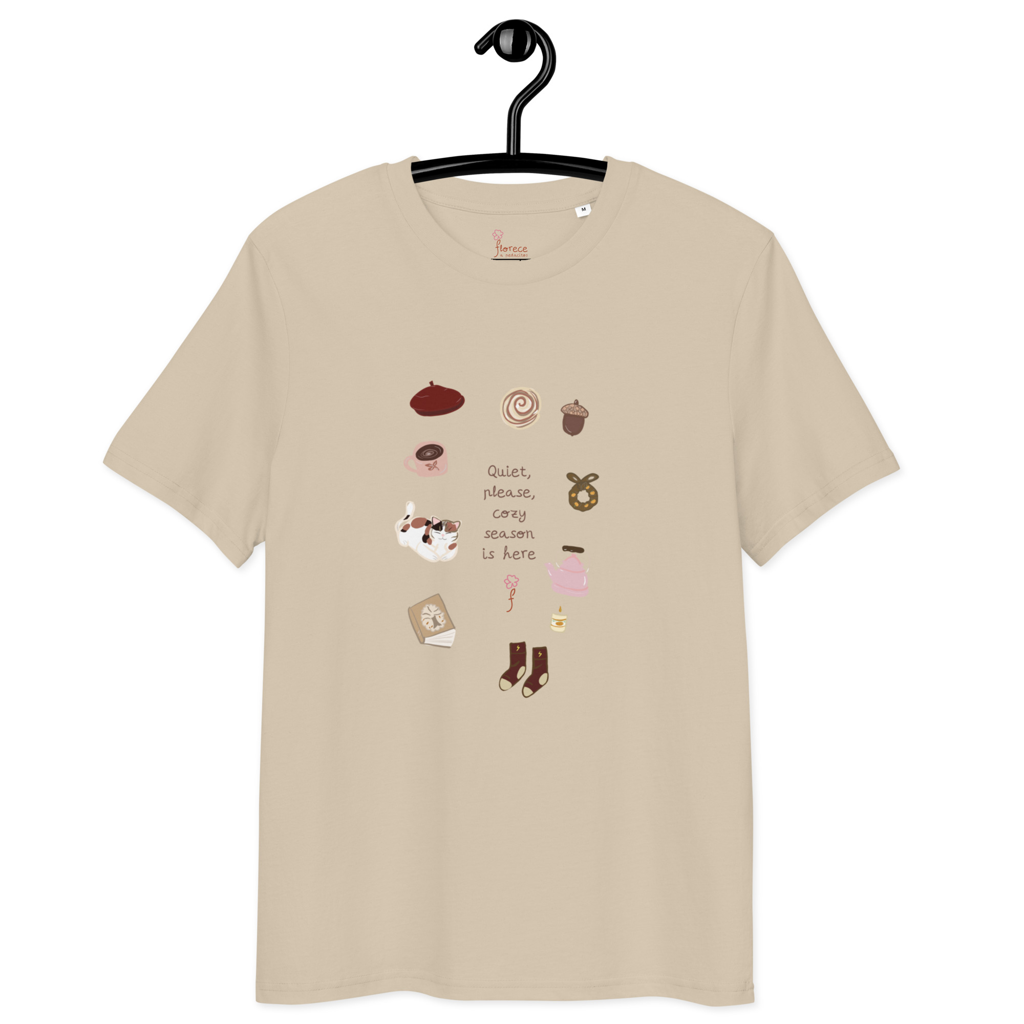 Camiseta de algodón orgánico unisex Quiet, cozy season is here