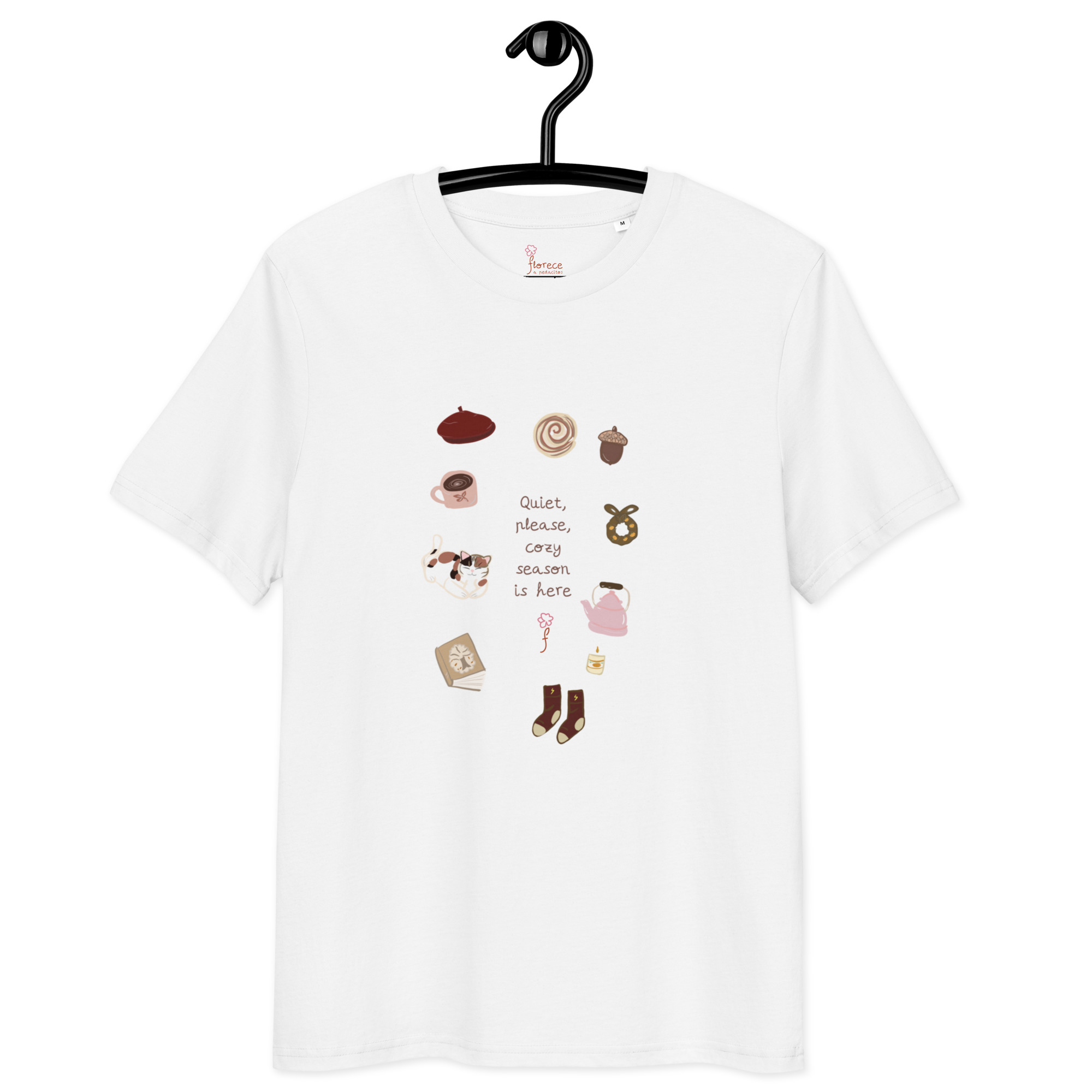 Camiseta de algodón orgánico unisex Quiet, cozy season is here - Imagen 5