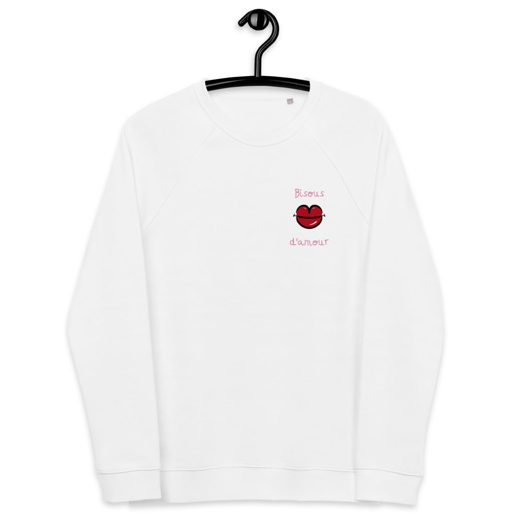 Sudadera algodón unisex Bisous d’amour