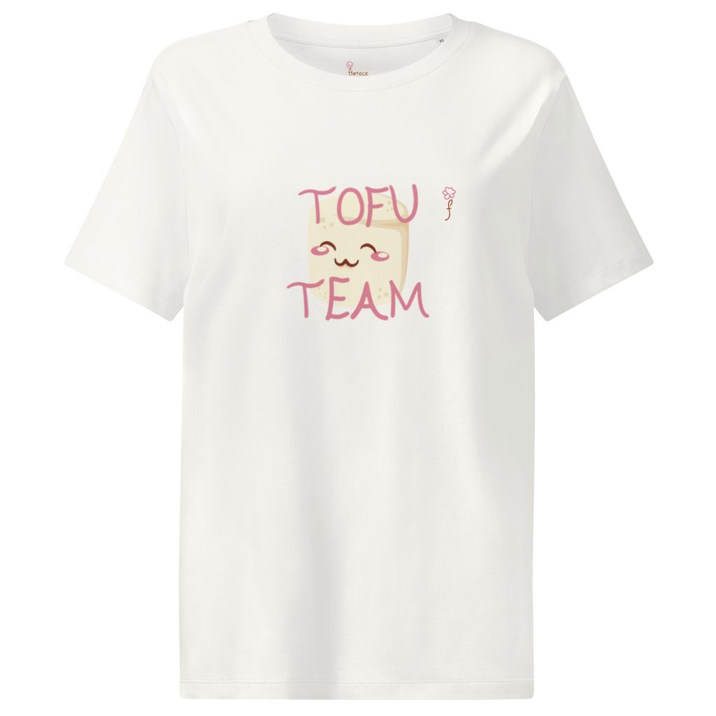 Camiseta Orgánica con cuello Acanalado para mujer - Tofu team