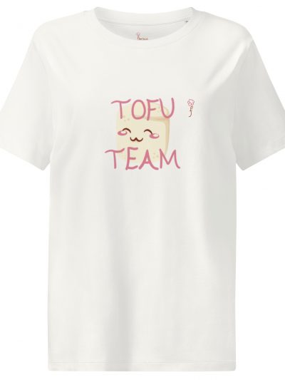 Camiseta Orgánica con cuello Acanalado para mujer - Tofu team