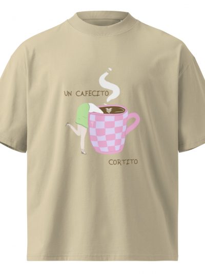 Camiseta oversize orgánica “Un cafecito. cortito"