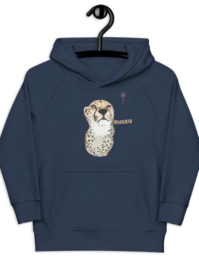 Sudadera con capucha eco infantil Guepardo azul navy