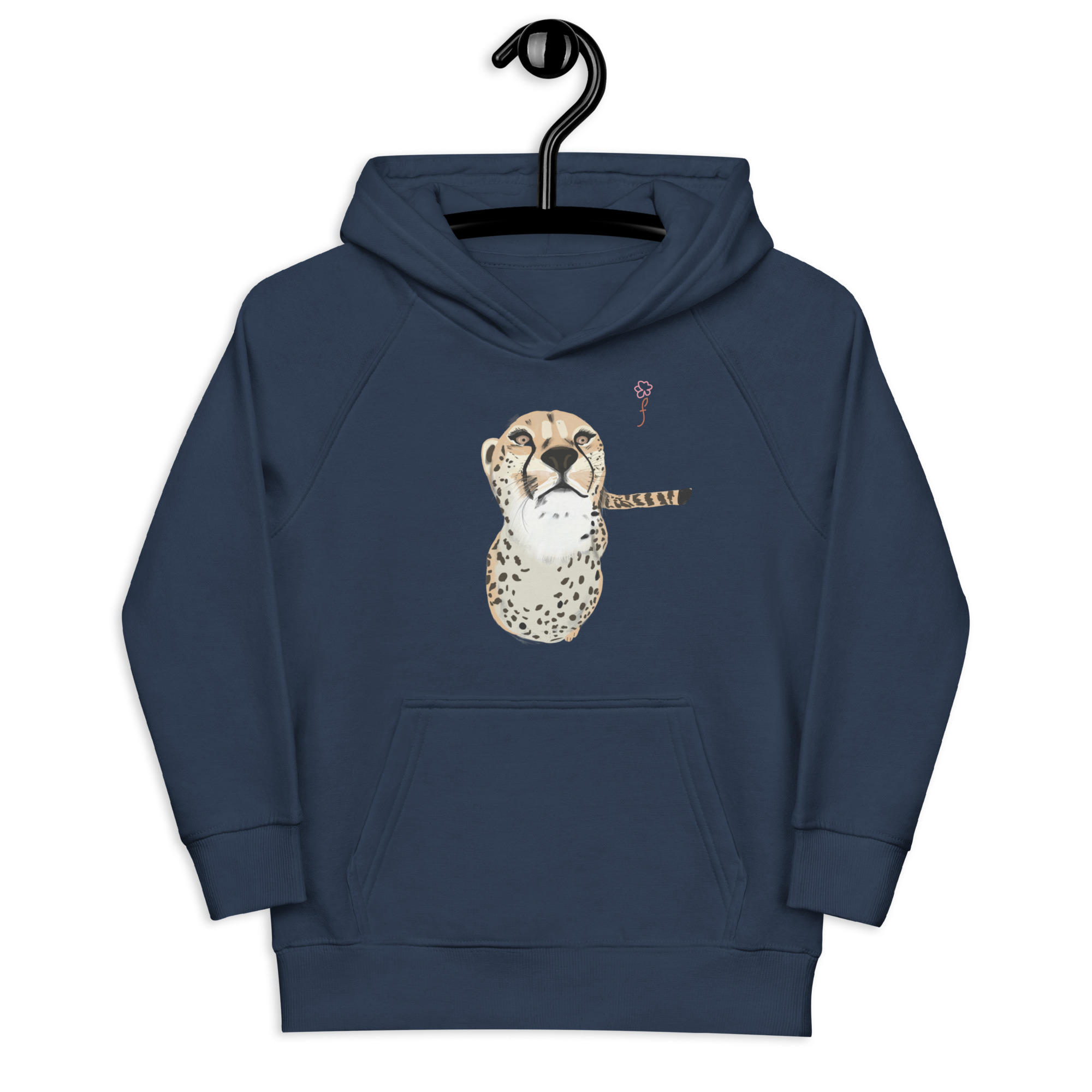 Sudadera con capucha eco infantil Guepardo azul navy