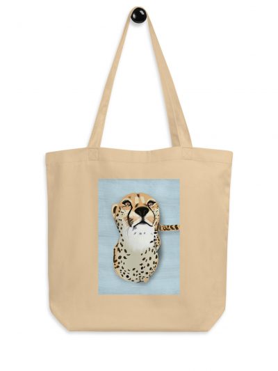 Tote Bag Guepardo con fondo azul