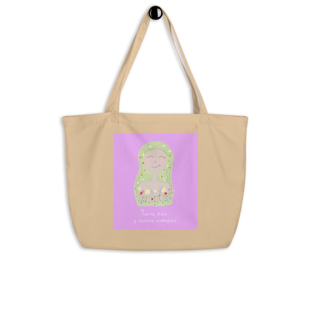 tote bag fuerte lista y ecologista lila bolsa algodón orgánico lila tote bag ecológica grande lila bolsa reutilizable algodón orgánico lila