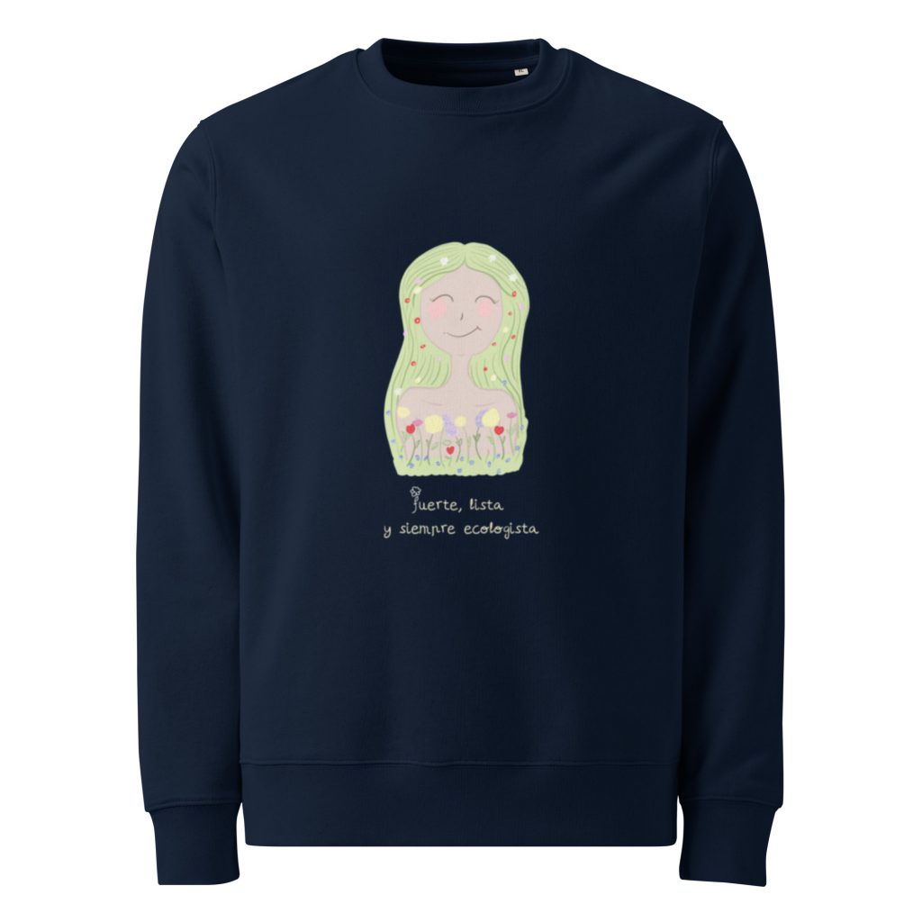 Sudadera eco unisex Siempre ecologista navy