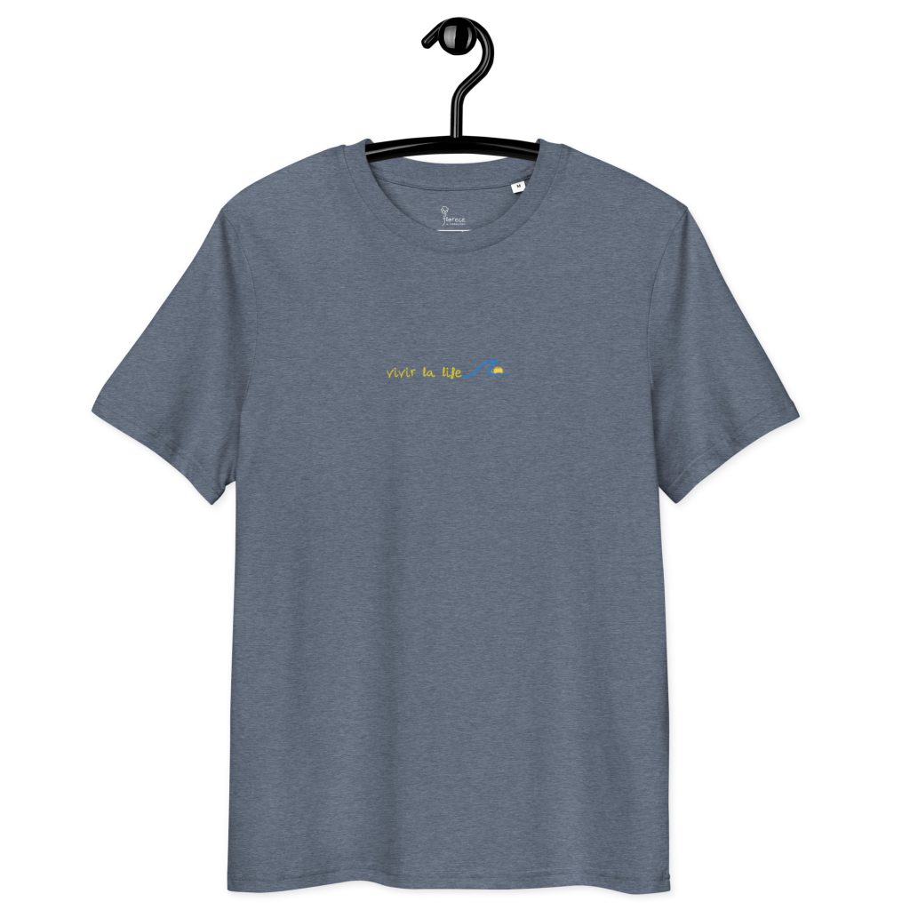 Camiseta unisex de algodón orgánico Vivir la life