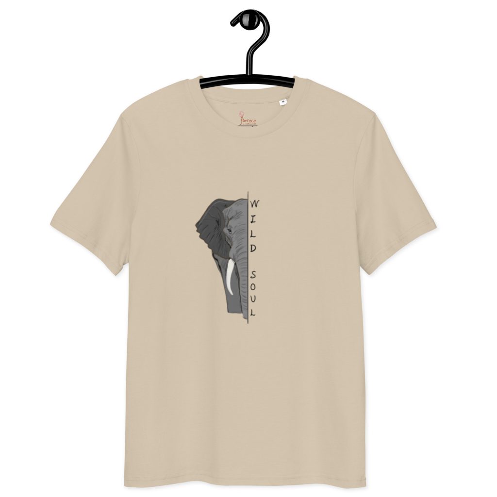 Camiseta unisex de algodón Elefante Wild Soul