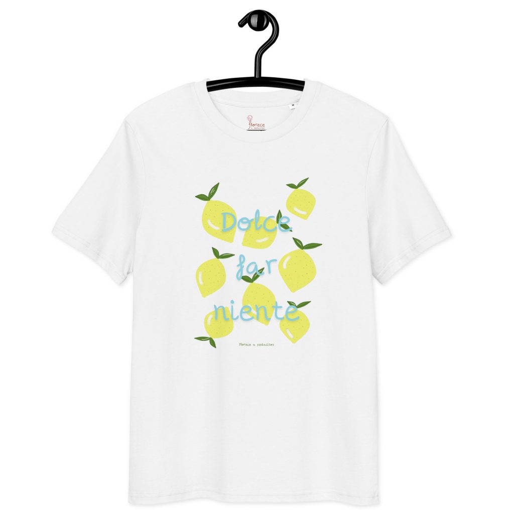 Camiseta unisex de algodón orgánico Dolce far niente limones