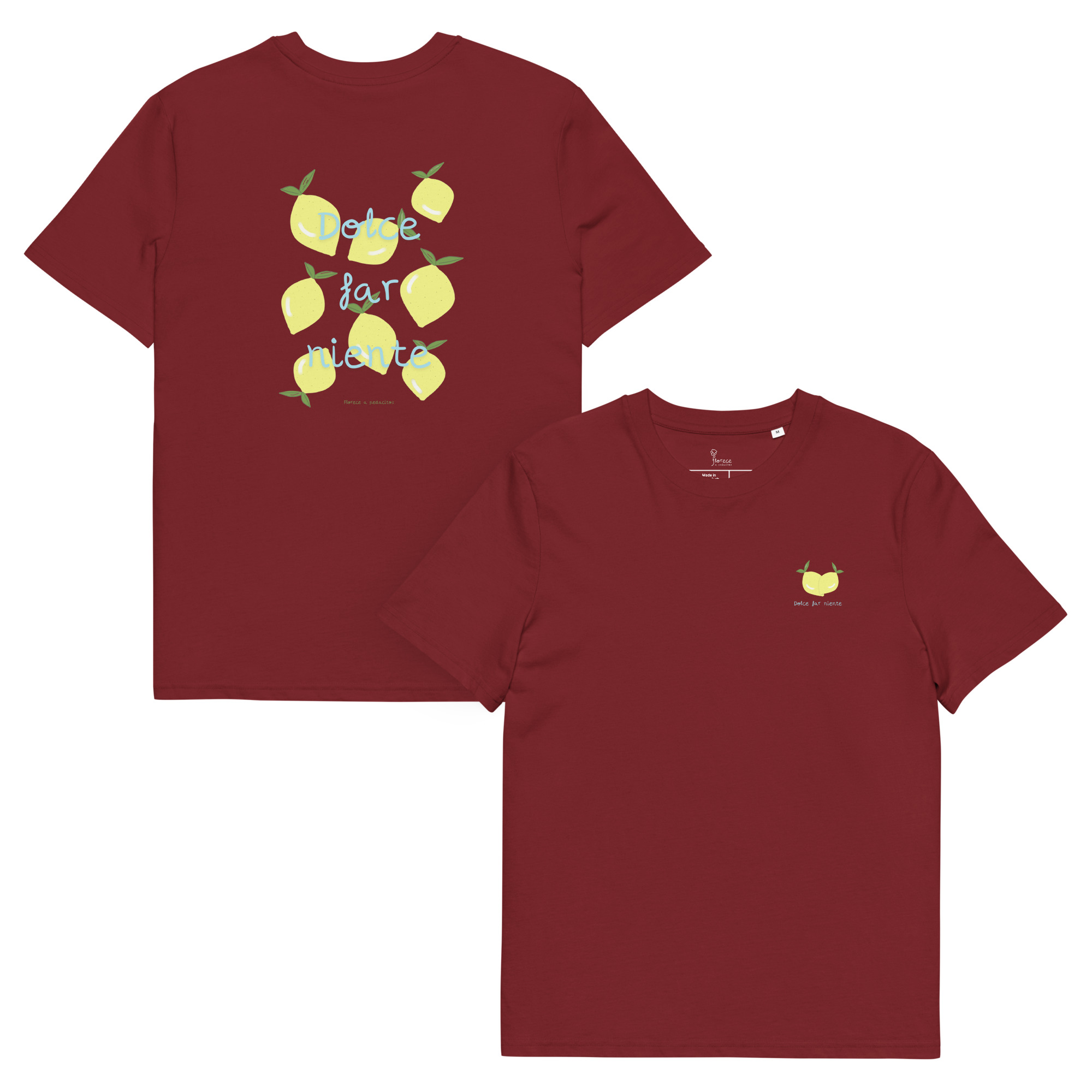 Camiseta unisex de algodón Limones espalda - Imagen 6