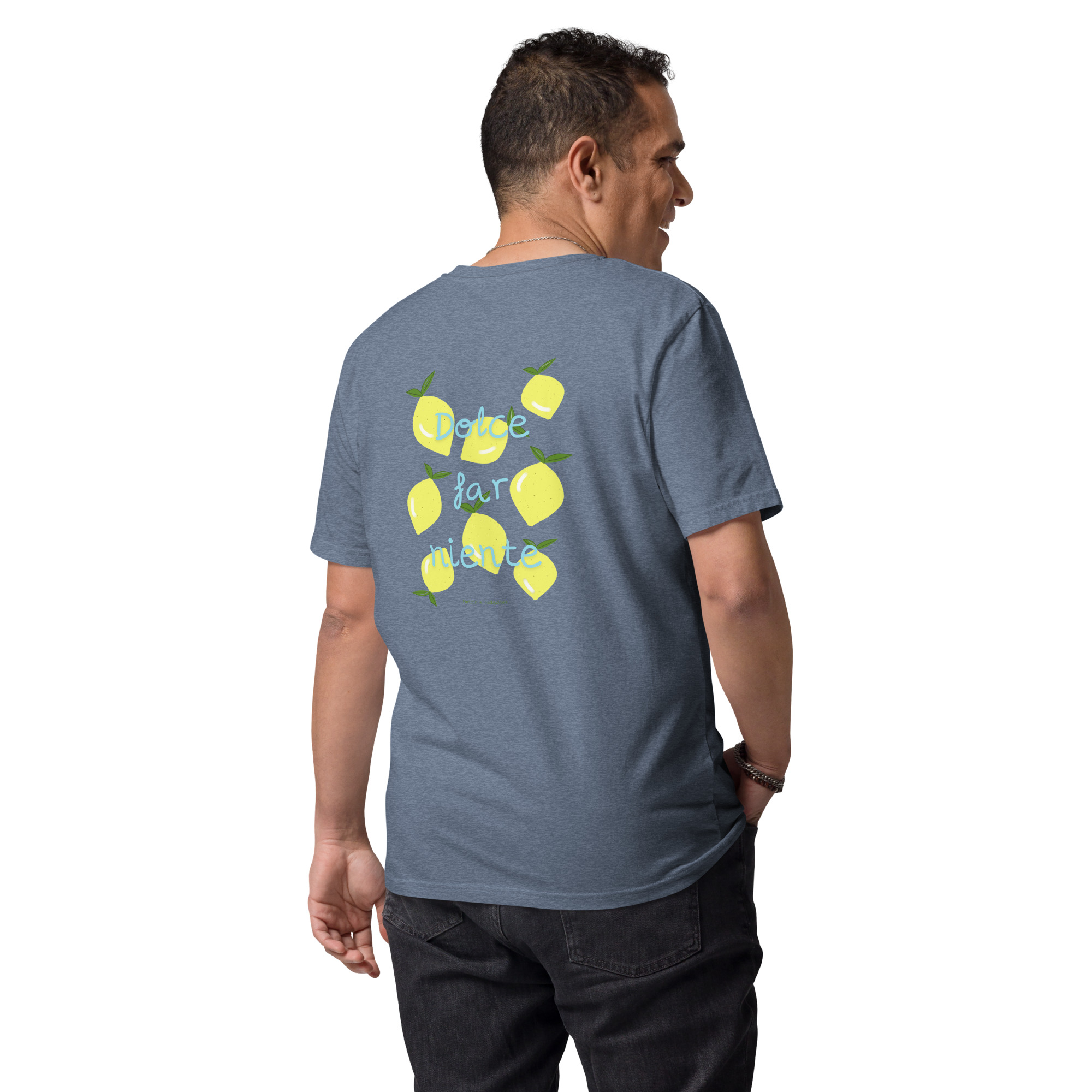 Camiseta unisex de algodón Limones espalda - Imagen 8