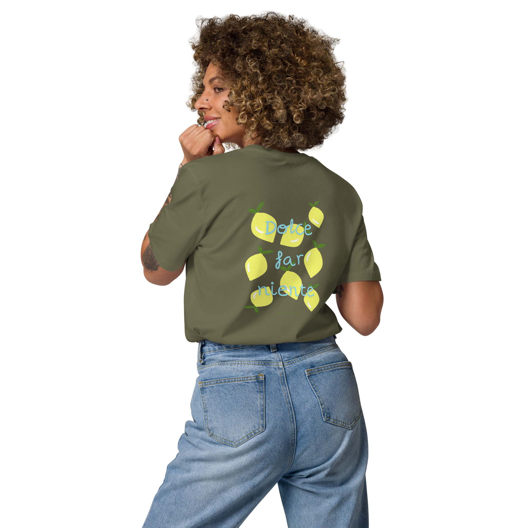 Camiseta unisex de algodón Limones espalda - Imagen 7
