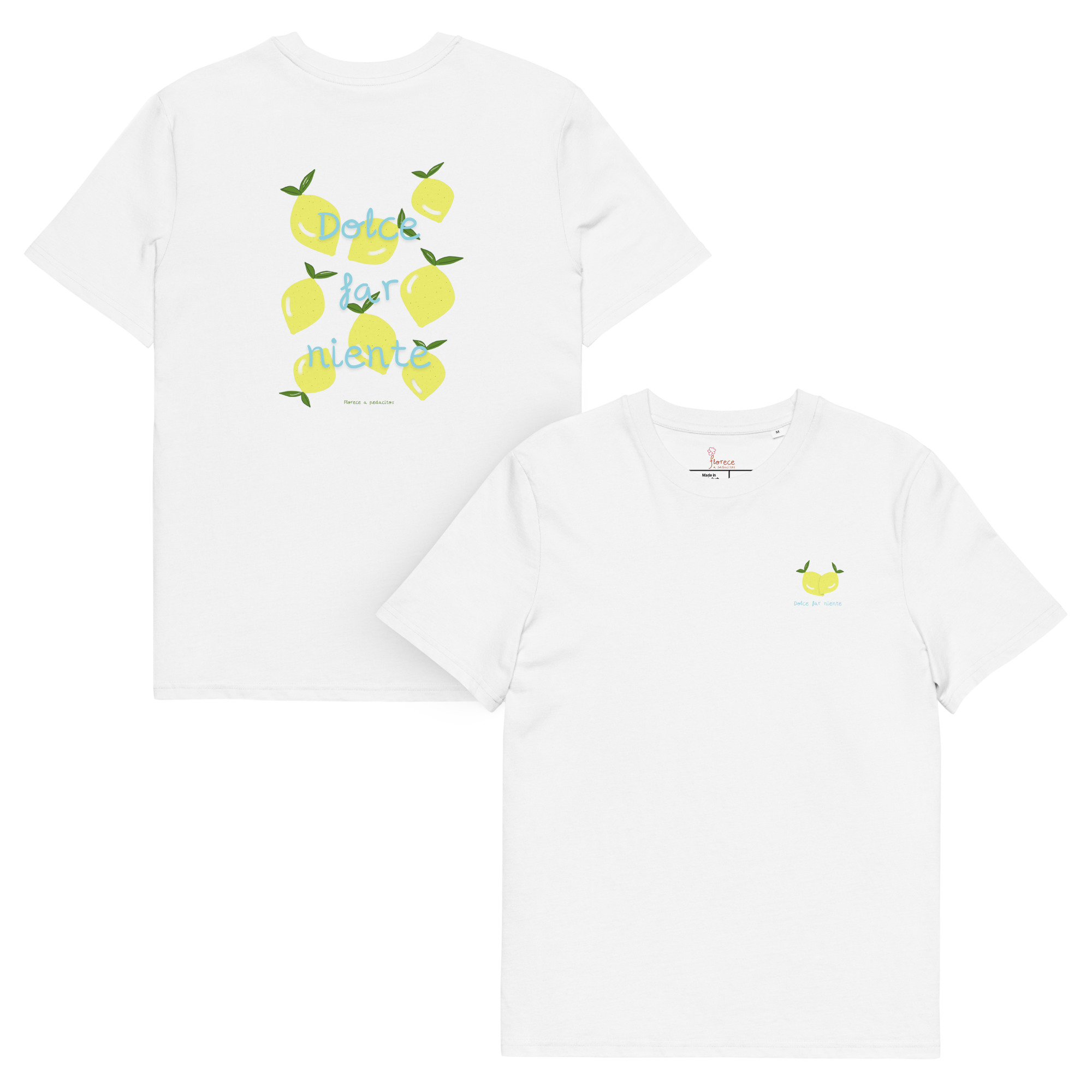 Camiseta unisex de algodón Limones espalda - Imagen 5