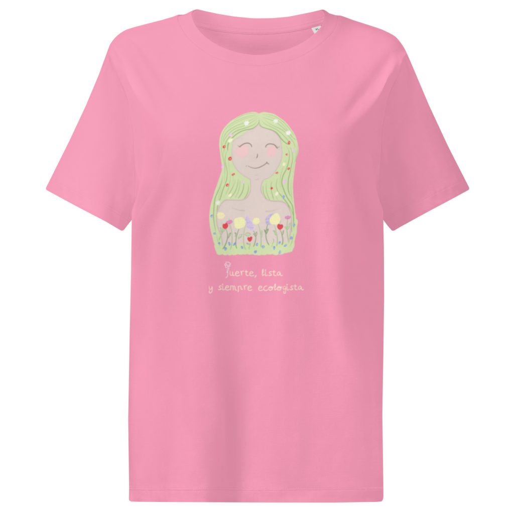 Camiseta con cuello acanalado Mujer Siempre Ecologista