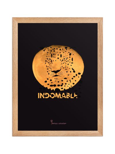 Lámina fotografía ilustrada leopardo Indomable