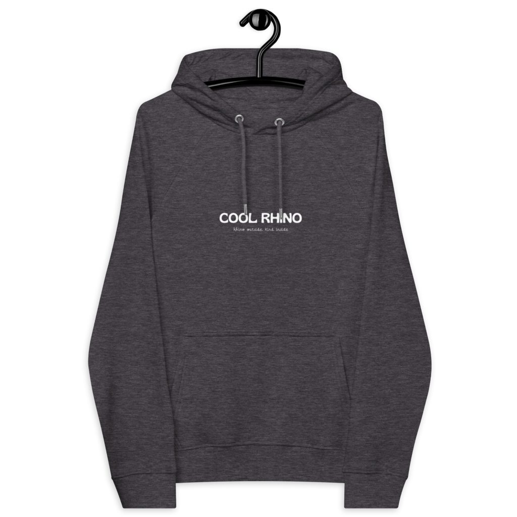 Sudadera con capucha eco Cool Rhino espalda letras blancas