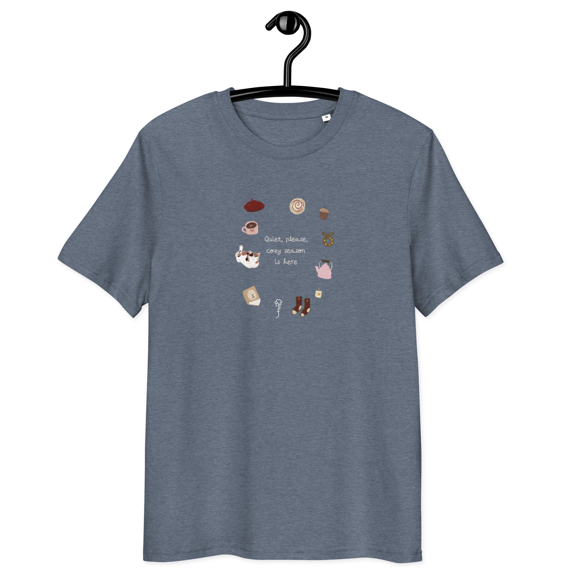 Camiseta unisex de algodón Cozy Season letras claras - Imagen 11