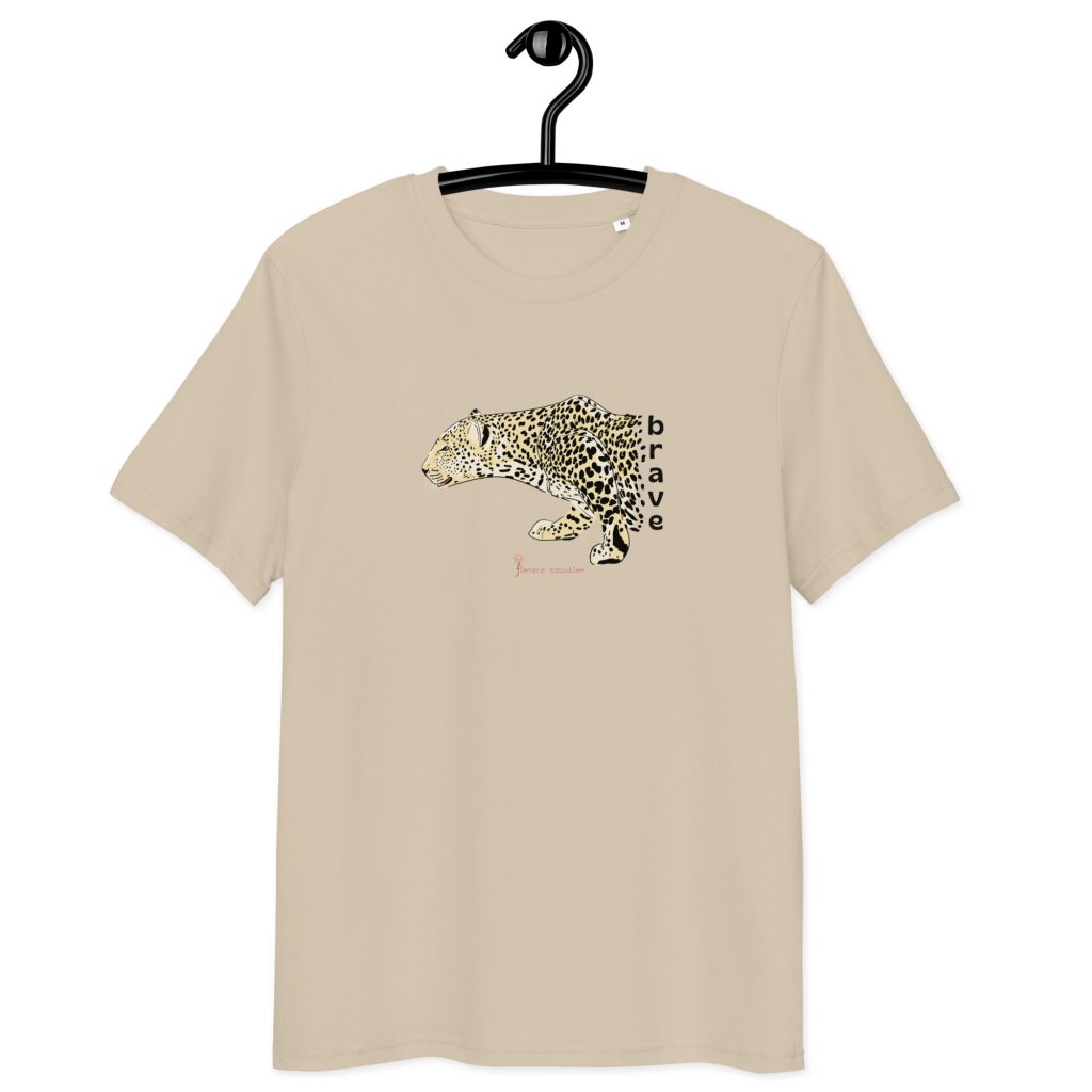 Camiseta unisex de algodón Brave leopard