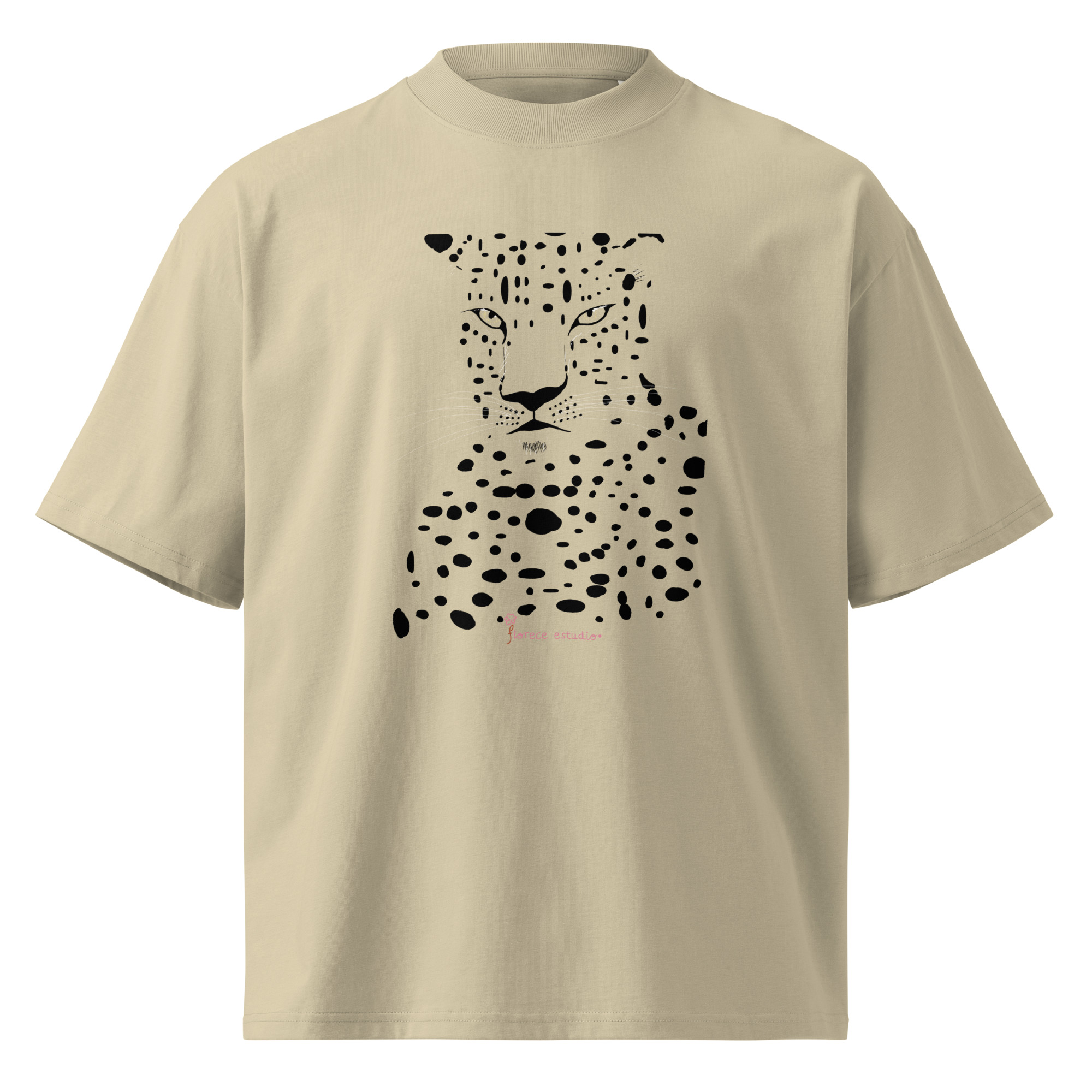 Camiseta oversize de cuello Leopardo - Imagen 2