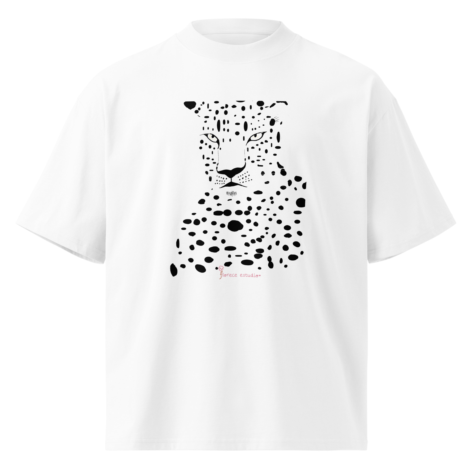 Camiseta oversize de cuello Leopardo - Imagen 3